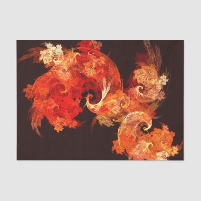 Papel De Seda Firebird Abstrato Art (Frente )