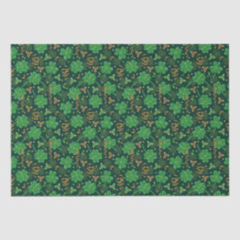 Papel De Seda Fita de Trevo de Ouro do Dia de São Patrício Shamr