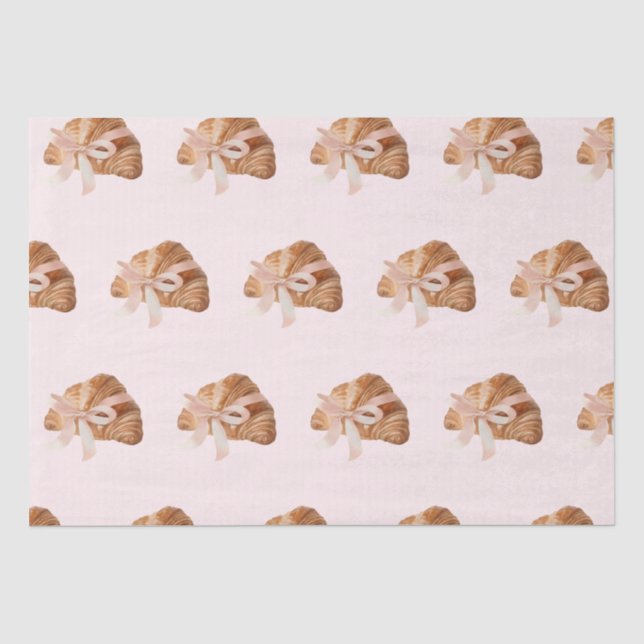 Papel De Seda Fita Rosa Coquette Personalizada (Frente )