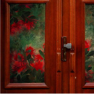 Papel De Seda Flame Flowers na Decoupage Verde