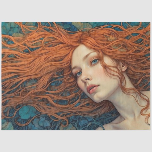 Papel De Seda "Flame of the Tides" - A Colourful Portrait        (Frente )