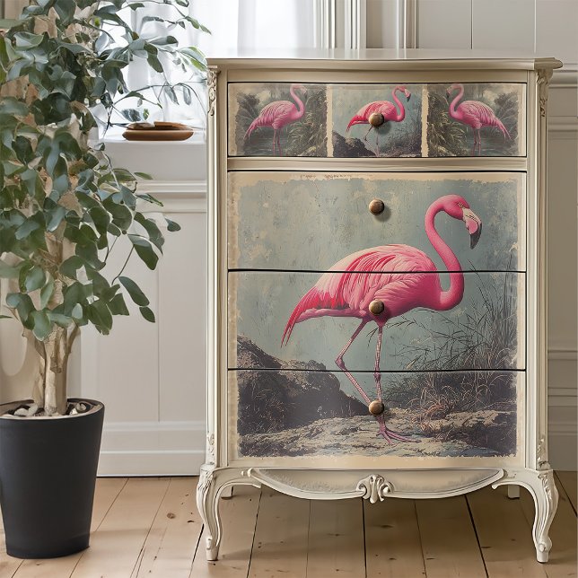 Papel De Seda Flamingo Azul Clássico Decoupage Americano (Criador carregado)