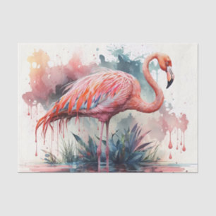 Papel De Seda Flamingo, Cor de Água, Rosa