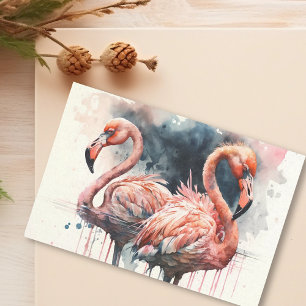 Papel De Seda Flamingo, Cor de Água, Rosa