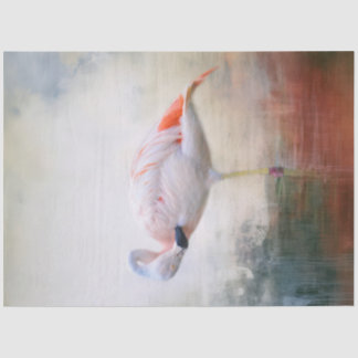 Papel De Seda Flamingo Cor-de-rosa com vista à dissociação esque