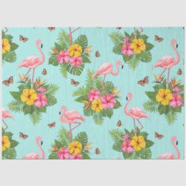 Papel De Seda Flamingo e Borboletas 3