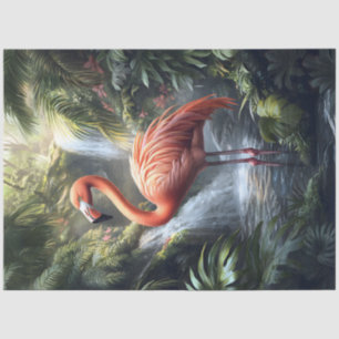 Papel De Seda Flamingo e Decoupage da Cadeias Selvagens