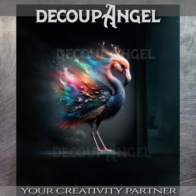 Papel De Seda Flamingo em explosão de cor (Criador carregado)