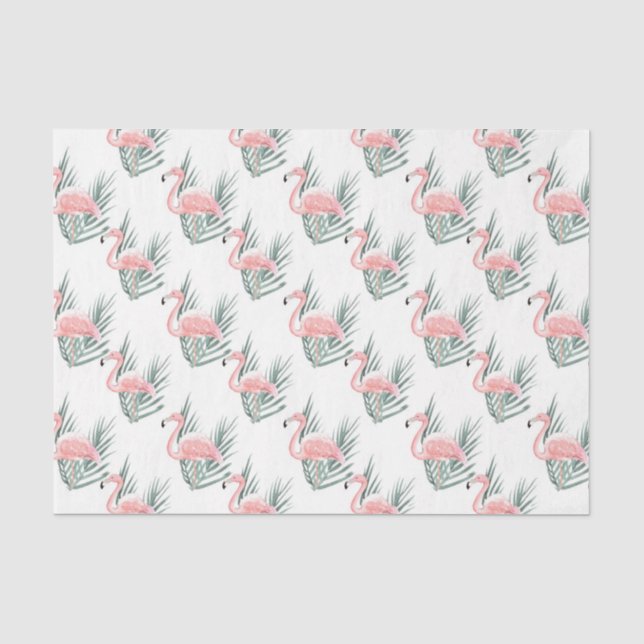 Papel De Seda Flamingo Rosa (Design 63 Série Rosa) (Frente )