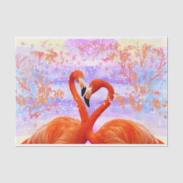 Papel De Seda flamingos cor de laranja