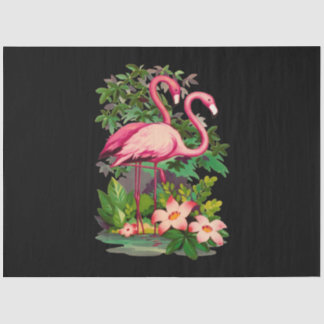 Papel De Seda Flamingos Cor-de-Rosa Clássico