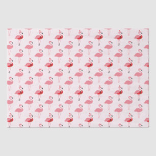 Papel De Seda Flamingos Papais noeis Rosa Flamingo Padrão Natal
