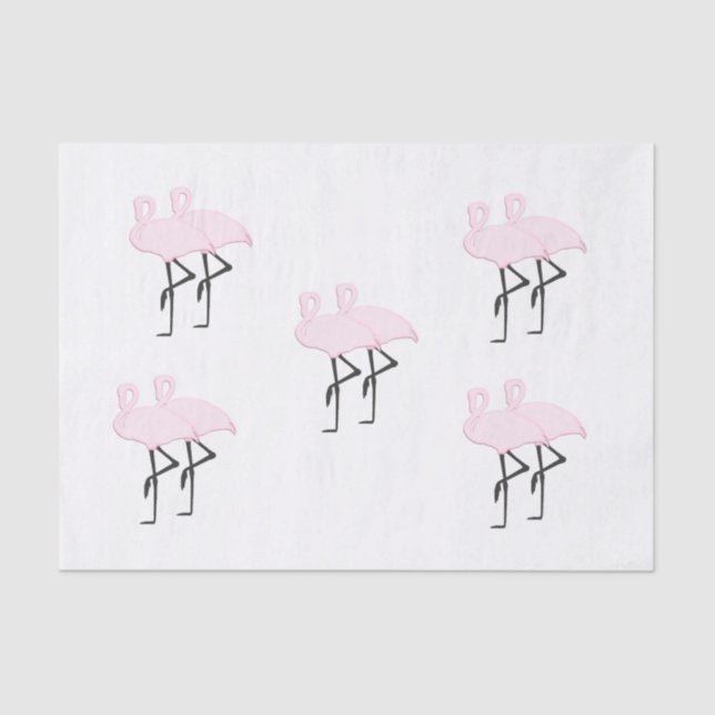 Papel De Seda Flamingos Rosa (Frente )