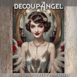 Papel De Seda Flapper Charleston - Decoupage -