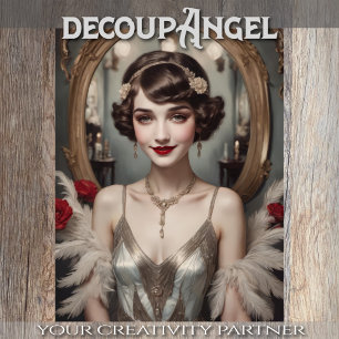 Papel De Seda Flapper Charleston - Decoupage -