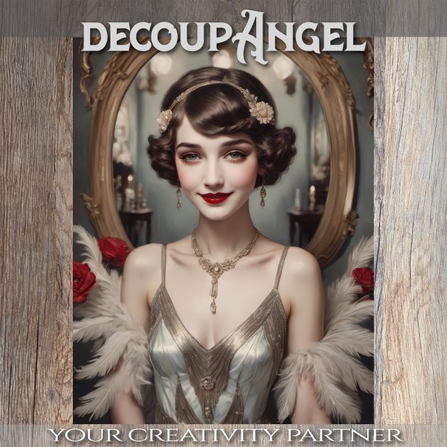 Papel De Seda Flapper Charleston - Decoupage - (Criador carregado)
