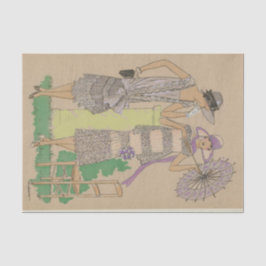 Papel De Seda Flappers da moda parisiense