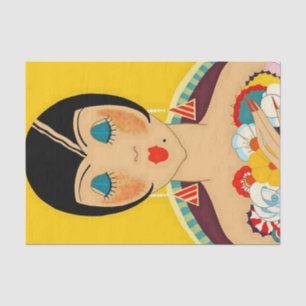 Papel De Seda “Flappers e Flores” Art Deco por Jose Carlos