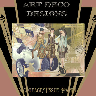 Papel De Seda Flappers Retro na página de dissociação de Pari