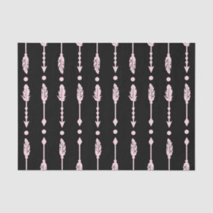 Papel De Seda Flechas Rosa & Preto Festa de 1º Aniversário Wild 