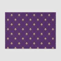 Fleur-de-Lis Dourada Roxo Escuro