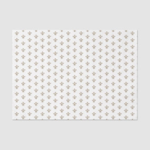 Papel De Seda Fleur de Lis Vintage Padrão Dourado Desligamento F