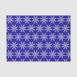 Papel De Seda Floco de Neve Azul