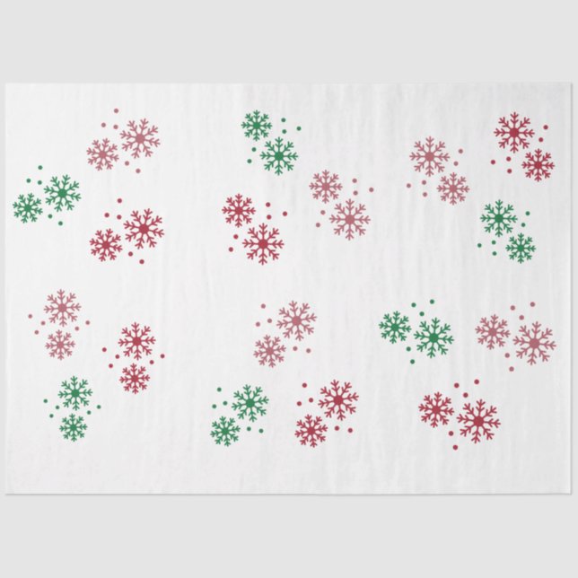 Papel De Seda Floco de neve de Natal (Frente )