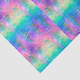 Papel De Seda Floco de Neve de Natal Alegre Fractal Tie-Dye Arco