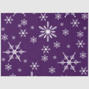 Papel De Seda Floco de Neve de Natal Em Roxo
