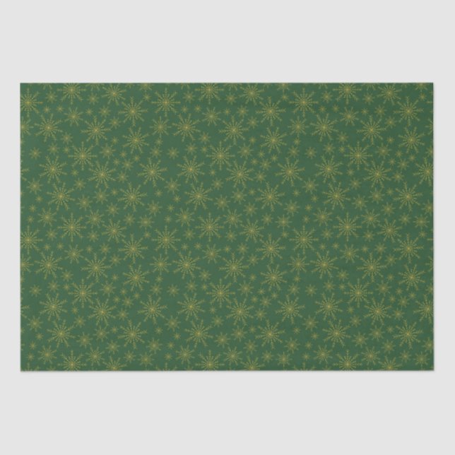 Papel De Seda Floco de neve Dourado (Frente )