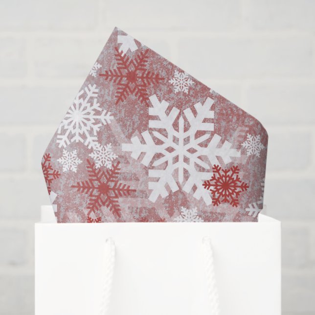 Papel De Seda Floco de neve festivo de Natal Feriado (Sacola de presentes)