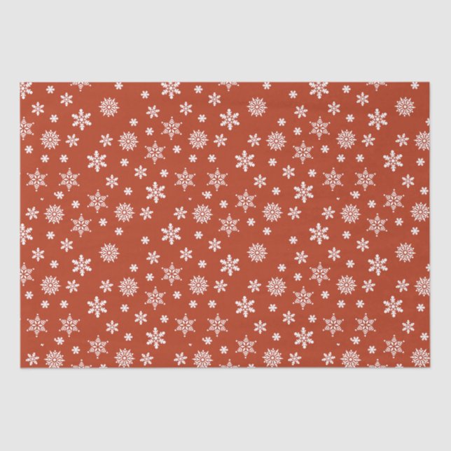 Papel De Seda Floco de neve Festivo Natal (Frente )