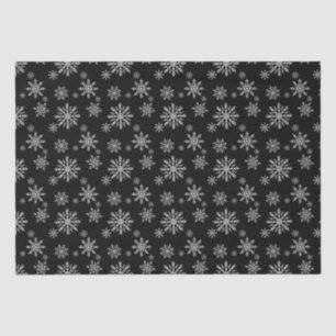 Papel De Seda Floco de neve preto e branco
