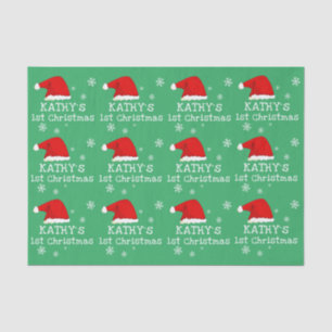 Papel De Seda Floco de Neve Verde de Papai Noel