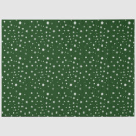 Papel De Seda Floco de Neve Verde e Branco