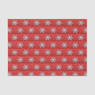 Papel De Seda Floco de neve vermelho-brilhante