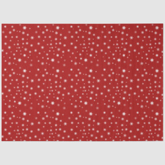 Papel De Seda Floco de neve vermelho e branco