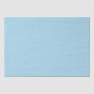 Papel De Seda Flocos de neve brancos padrão de natal azul claro
