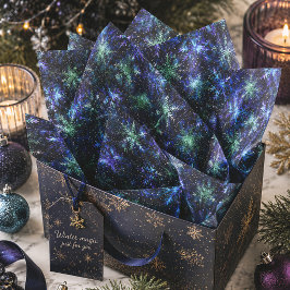 Papel De Seda Flocos de Neve da Galáxia Natal Celestial