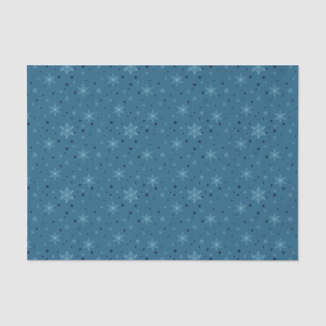 Papel De Seda Flocos de neve de Arco azul (Frente )