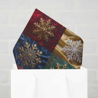 Papel De Seda Flocos de neve Dourados na imagem de Velvet