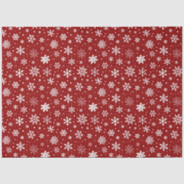 Papel De Seda Flocos de neve grandes, vermelhos e brancos