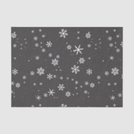 Papel De Seda Flocos de neve nas Cinzas Férias de Natal