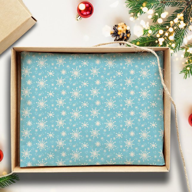 Papel De Seda Flocos de neve natalinos Winter Blue Holidy (Criador carregado)