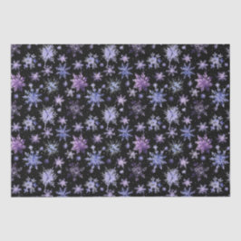 Papel De Seda Flocos de neve preto