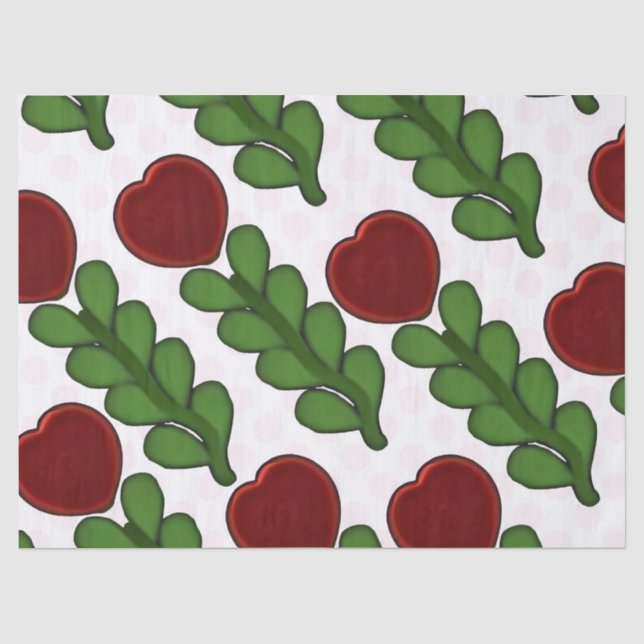 Papel De Seda Flor Botânica de Coração Radiante (Frente )