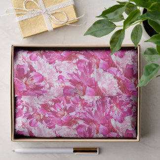 Papel De Seda Flor cor-de-rosa das peônias 10 libras de lenço de