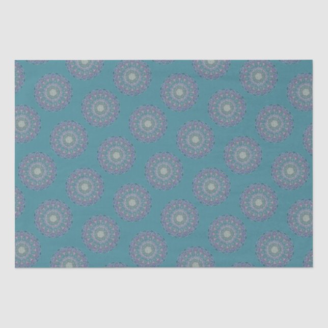 Papel De Seda Flor Da Vida - Estilo De Mandala Índia 1 (Frente )