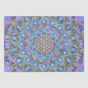 Papel De Seda Flor Da Vida - Estilo De Mandala Índia 2